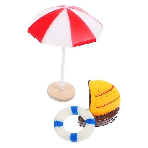 BCOATH 1 Set Mikrolandschaft Am Meer Kinderspielzeug Miniatur Strandmuscheln Mini Spielzeug Mikrolandschaft Rettungsring Feengarten Ornamente Haushaltsdekoration Miniatur von BCOATH