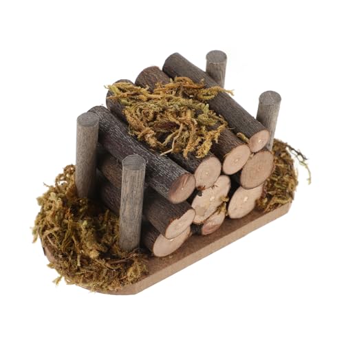 BCOATH 1 Set Miniatur Brennholz Spielset Für Puppenhaus Realistischer Brennholzstapel Hochwertiges Puppenhaus Zubehör Ideales Miniatur Zubehör Für Kreative Spielwelten von BCOATH