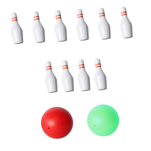 BCOATH 1 Set Puppenhaus Bowling Kleine Bowling Simulation Mini Bowling Kugel Miniatur Bowling Kugel Desktop Bowling Mini Bowling Set Bowling Kugel Mini Bowling Pin Mini von BCOATH