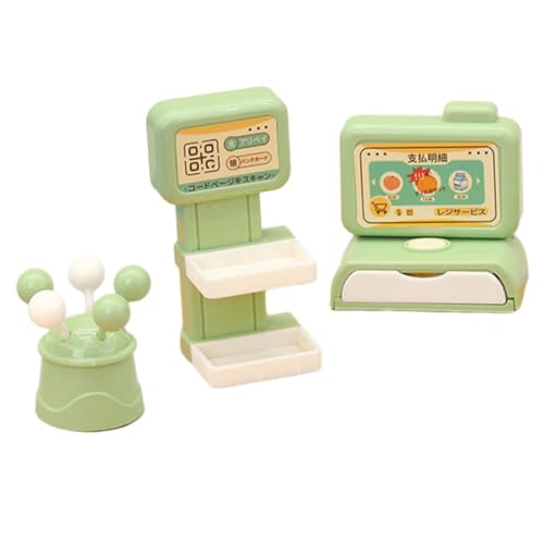 BCOATH 1 Set Puppenhaus Supermarkt Kassierer Spielzeug Registrierkasse Modell Lollipop Modell Prop von BCOATH