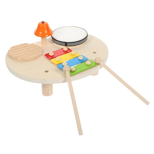 BCOATH 1 Set Schlaginstrument Kleinkind Trommel Spielzeug Kleinkind Musikspielzeug Percussion Musikinstrumente Lernspielzeug Xylophon Trommel Spielzeug Schlagzeug Kit Für Kinder Holz von BCOATH