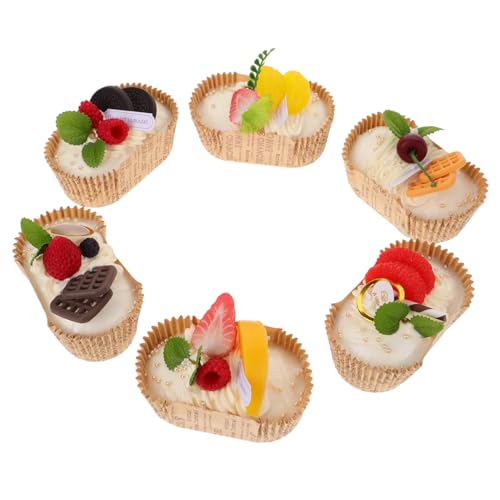 BCOATH 1 Set Simuliertes Brotmodell Künstliches Laibbrot Simulations Cupcake Künstliche Display Requisiten Gefälschtes Cupcake Modell Künstliches Dessert Modell von BCOATH