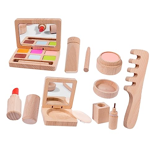 BCOATH 1 Set Von Hölzernen Schönheitssalon -spielzeugen Für Mädchen Make -up -Spielzeug Kinder Make -up So Tun Spielset Playset von BCOATH