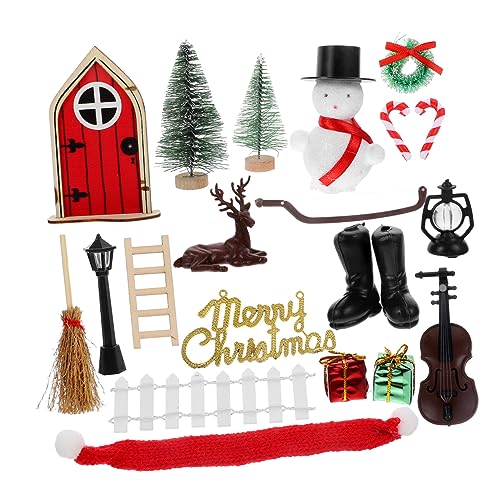 BCOATH 1 Set Weihnachts Miniatur Ornament Kit Für Puppenhaus Mini öbel Modell & Weihnachtsdeko Für Szenenlayout Und Dekoration von BCOATH