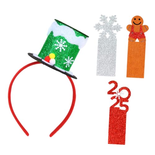 BCOATH 1 Set Weihnachtsmütze Stirnband Mini Zylinder Stirnband Cosplay Pailletten Stirnband Party Cosplay Stirnband Weihnachts Zylinder Stirnband Weihnachts Stirnband Für Frauen von BCOATH