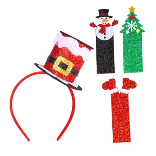 BCOATH 1 Set Weihnachtsmütze Stirnband Mini Zylinder Zylinderhut Weihnachtszubehör Weihnachts Zylinder Stirnband Cosplay Zubehör Weihnachten Cosplay Stirnbänder Weihnachts von BCOATH