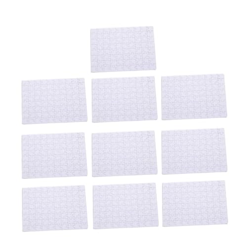 BCOATH 10 Blätter Wärme übertragungs Puzzle DIY-Puzzle Rätsel malen leeres Puzzle hitzebeständige rätselpuzzel Rätsel sublimieren Wärmeübertragungspuzzle selber Machen Papier Weiß von BCOATH