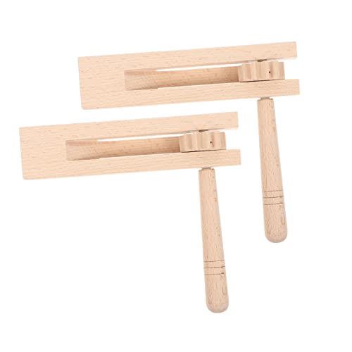 BCOATH 10 STK Resonanzboden Holz ratsche kinderinstrumente Hochwertiges Holzspielzeug Musik Spielzeug Craft pfeift matracas mexicanas praktische Kastagnette Schlaginstrument hölzern Beige von BCOATH