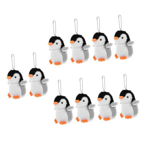 BCOATH 10 Stk Pinguin-Puppe-Anhänger Plüschtiere Stofftier-Schlüsselanhänger Pinguin-Spielzeug schlüsselanhänger pinguin plüschanhänger Plüsch-Schlüsselanhänger Plüsch zum Aufhängen Grey von BCOATH