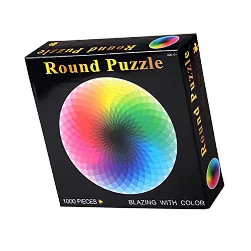 BCOATH 1000 Stück Rundes Puzzle Farbverlauf-Puzzle Dekompressionsspielzeug Erwachsene Puzzle Früherziehungsspielzeug Puzzle-Spielzeug Erwachsenen-Puzzle- Runde Puzzles Colorful von BCOATH