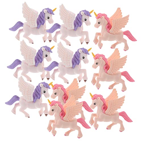 BCOATH 10St Mikrolandschaftsdekoration kinderzimmerdeko Dekoration kinderzimmer einhorndeko Einhorn-Schmuck Mikrospielzeug Ornament Spielzeuge Mini-Tischdekoration Einhorn Spielzeug PVC von BCOATH