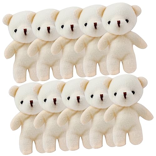 BCOATH 10St Mini-Bär kuschelbären Little Bear Niedliches Spielzeug plüschbär Mini teddybären Babys ausgestopfter Minibär tragen Bärenpuppe für Kinder Cartoon-Puppe PP Baumwolle Beige von BCOATH