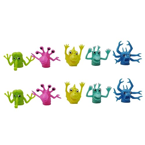 BCOATH 10st Monster- Fingerpuppen Für Kleinkinder Tierische Fingerpuppen Dehnbares Spielzeug Fingerpuppen Masse Puppenspielzeug Winzige Fingerhände Fingerpuppen Für Kinder von BCOATH