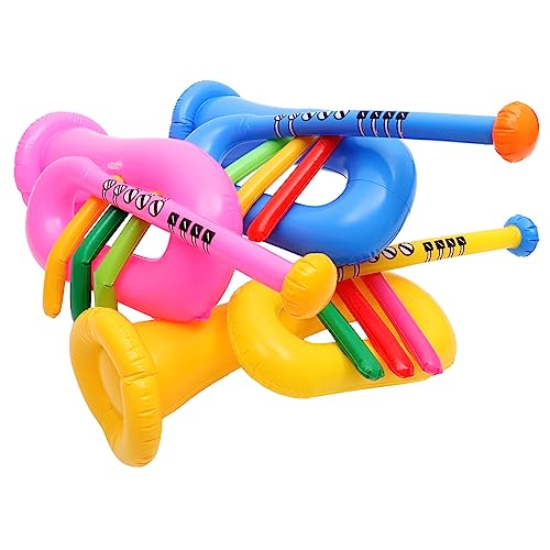 BCOATH 12 STK Aufblasbares Musikinstrument kreative aufblasbare Instrumentenrequisiten Musikinstrument aufblasbar Musical Toy Instruments Party Spielzeug für Kinder Partyzubehör PVC von BCOATH