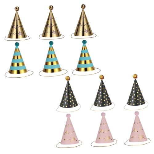 BCOATH 12 Stück Teiliges Party-papierhüte mit Goldener Verzierung Geburtstagskegel für Erwachsene Stilvolle Geburtstagskrone Vielseitig Einsetzbare Kopfbedeckung für Feiern BCOATH 12 Stück Teiliges Party-papierhüte mit Goldener Verzierung Geburtstagskegel für Erwachsene Stilvolle Geburtstagskrone Vielseitig Einsetzbare Kopfbedeckung für Feiern von BCOATH