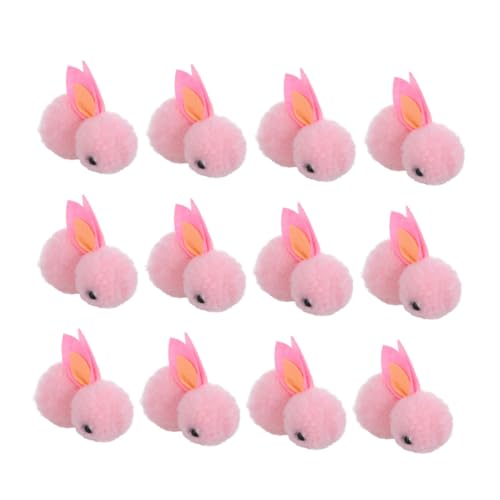 BCOATH 12St Plüschhase Weihnachtsdekorationen Cuddly Bunny weihnatsdeko weihnachtliche hängende anhängerverzierung Miniaturtiere Weihnachtskaninchenpuppe dekorative Hasenplüschpuppe Rosa von BCOATH