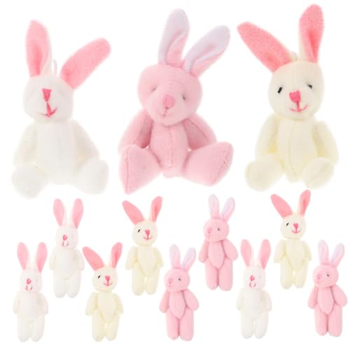 BCOATH 15 Stück Teiliges Kleine Plüsch Kaninchen Anhänger Weiche Kuscheltiere mit Beweglichen Gelenken Niedliche Cartoon Hase Deko Leichte Schlüsselanhänger für Taschen und Weiß BCOATH 15 Stück Teiliges Kleine Plüsch Kaninchen Anhänger Weiche Kuscheltiere mit Beweglichen Gelenken Niedliche Cartoon Hase Deko Leichte Schlüsselanhänger für Taschen und Weiß von BCOATH