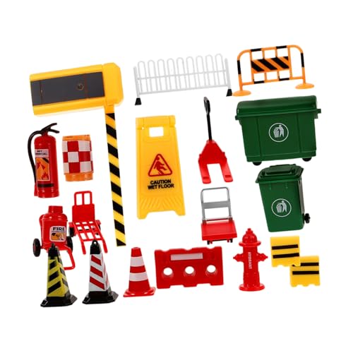 BCOATH 19 Stück Teiliges Mini verkehrsschilder spielset für Robuste Miniatur verkehrsabsperrungen und Pädagogisches Kompatibel mit Baustellen Baufahrzeugen Tragbar und Langlebig BCOATH 19 Stück Teiliges Mini verkehrsschilder spielset für Robuste Miniatur verkehrsabsperrungen und Pädagogisches Kompatibel mit Baustellen Baufahrzeugen Tragbar und Langlebig von BCOATH