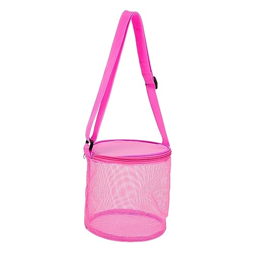 BCOATH 1stk Shell-Tasche Strand Draußen Kinderspielzeug Badezubehör Muscheltasche Mesh-Tasche Netztasche Zur Aufbewahrung Tülltasche Für Kinder Kinder-Einkaufstasche Kindertasche Rosa PVC von BCOATH