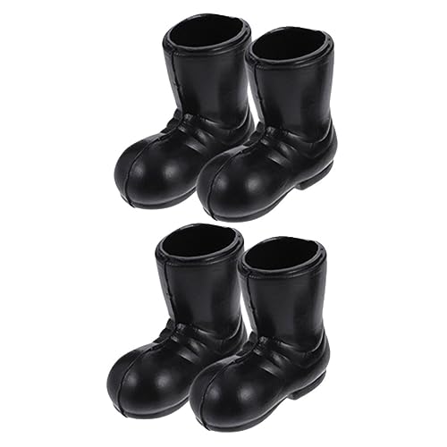 BCOATH 2 Paar Dekorationen Aus Kunststoff Miniatur Schuhmodelle Dekorative Mini Schuhe Mini Weihnachtsmann Stiefel von BCOATH