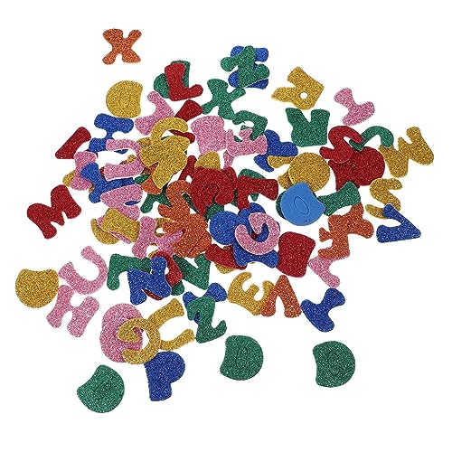 BCOATH 2 Packs Schaumglitteraufkleber Selbstkleber Schaum Alphabet Buchstaben Aufkleber Alphabet Aufkleber von BCOATH