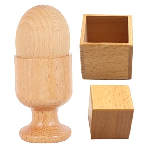 BCOATH 2 Sätze Auge-Hand-koordinationsspielzeug Hand-Auge-koordinationsspielzeug Spiel Fangen Eierspielzeug Eierbecher Kinderspielzeug Eierbecher Für Kinder Wurf-fang-Spiel Mini-Eier Holz von BCOATH