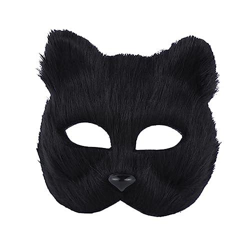 BCOATH 2 Stück Halloween Tiermasken Cosplay Requisiten Für Lustige Kostümpartys Schwarze Kreative Masken Für Erwachsene Und Kinder Perfekte Ergänzung Für Halloween Und Karneval von BCOATH