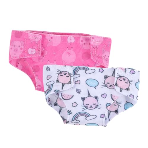 BCOATH 2 Stück Puppenwindeln Für Babypuppen Puppenunterwäsche Unterhose Aus Weichem Material Im Zufälligen Design Ideales Zubehör Für Puppenliebhaber Und Kreative Spielstunden von BCOATH