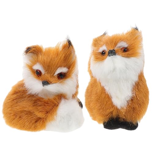 BCOATH 2 Stück Realistische Mini Plüsch Fuchs Figur Weiches Künstliches Fell Niedliche Tierdekoration für Zuhause Büro und Schreibtisch Gemütliche Wohnaccessoires für Weihnachten und BCOATH 2 Stück Realistische Mini Plüsch Fuchs Figur Weiches Künstliches Fell Niedliche Tierdekoration für Zuhause Büro und Schreibtisch Gemütliche Wohnaccessoires für Weihnachten und von BCOATH