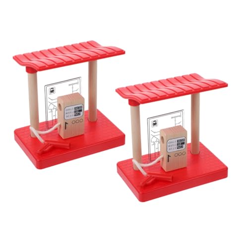 BCOATH 2 Stück Teiliges Holz Eisenbahn Zubehör DIY Gasstation Modell Zug Sicher Natürlich Erweiterbar für Holzeisenbahn Schienenset Fördert Familienspaß und Kreatives BCOATH 2 Stück Teiliges Holz Eisenbahn Zubehör DIY Gasstation Modell Zug Sicher Natürlich Erweiterbar für Holzeisenbahn Schienenset Fördert Familienspaß und Kreatives von BCOATH