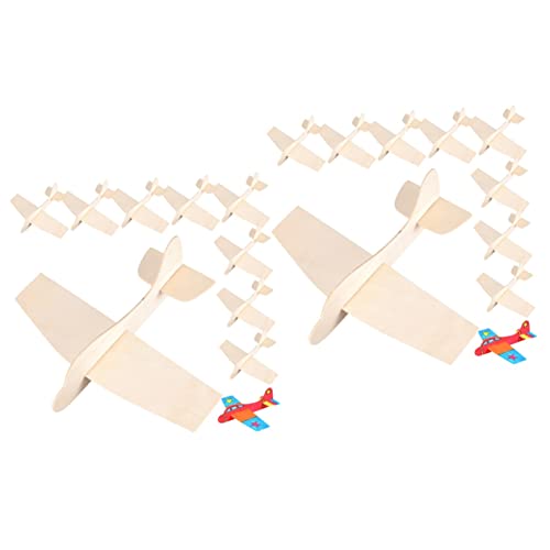 BCOATH 20 STK Leere Holzflugzeuge 3D-fahrzeugmodell Flugzeugmodell Fliegendes Spielzeug Puzzle-Spielzeug Spielzeug Für Kinder Zusammenbauen Und Dekorieren des Flugzeugs Modellflugzeug von BCOATH