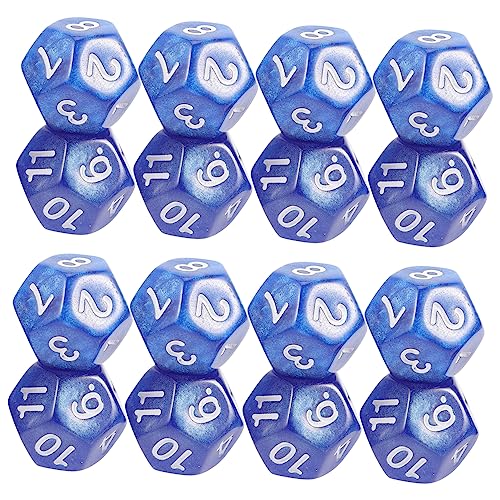 BCOATH 20 Stück 12 Würfel Mathe Spiele Tischspiele Für Erwachsene Blaues Acryl von BCOATH