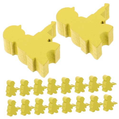 BCOATH 20 Stück Brettspiel Schachfiguren Schach Ersatz Brettspiele Spielfiguren Schachbrett Zubehör Schachbrett Schachspielzubehör Tischmarker Spielmarken Spielfiguren Holz von BCOATH