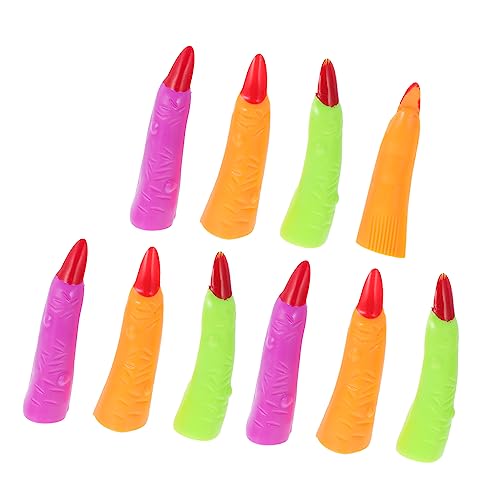 BCOATH 20St Gefälschte Nagel- Massenspielzeug für Kinder Ostern Fingerpuppen Kinder spielset Halloween nägel Halloween Nails Fingerabdeckungen Halloween-Cosplay-Requisiten PVC von BCOATH