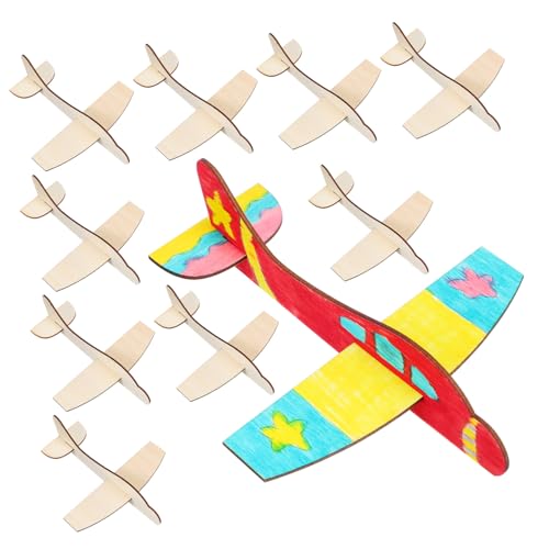 BCOATH 20St Leere Holzflugzeuge bastelkasten handystativ Aircraft Model Montageprojekt für Kinder Flugzeugmodell zusammenbauen Werkzeug holzbausatz Leere Flugzeugspielzeuge Holzspielzeug von BCOATH