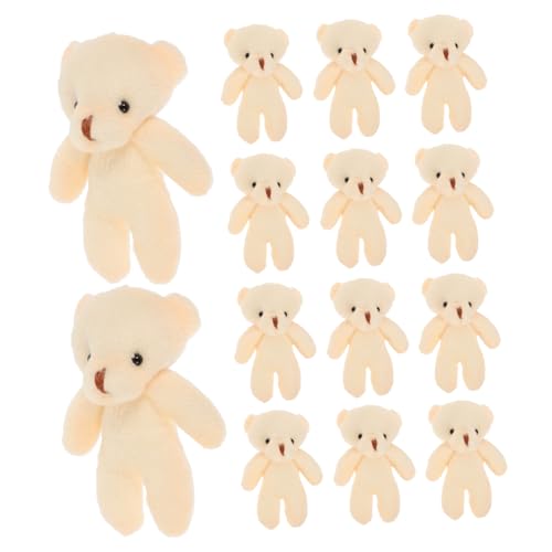 BCOATH 20st Mini-bär Kleiner Bär Aus Plüsch Multifunktionale Bärenfiguren Kleine Bärenpuppe Plüschbär-schlüsselanhänger Multifunktionaler Bärenanhänger Bärenpuppe Mini Tragen Beige Stoff von BCOATH