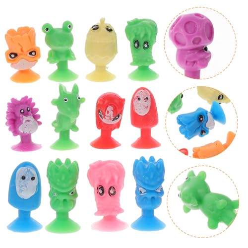 BCOATH 24er Set Cartoon Saugnapf Spielzeuge Mini Saugnapf Tierfiguren Für Und Kleinkinder Zufällige Muster Lustige Greiflinge Für Das Und Entdecken von BCOATH