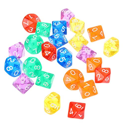 BCOATH 24 Stück Teiliges Polyedrisches Würfel Set Transparentfarben Acryl Würfel für Brettspiele Mathe Spiele Party Zubehör und Lernspielzeug BCOATH 24 Stück Teiliges Polyedrisches Würfel Set Transparentfarben Acryl Würfel für Brettspiele Mathe Spiele Party Zubehör und Lernspielzeug von BCOATH