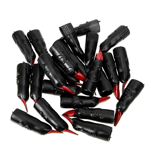 BCOATH 24st Gefälschte Vampir-kostüm Gefälschte Halloween-Nagel Halloweenkostüm Zombie-Finger Gefälschte Fingernägel Halloween-Cosplay-Requisiten Dracula-kostüm Black Plastik von BCOATH