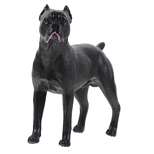 BCOATH 2St Cane Corso-Modell gefälschtes Tiermodell Hundefigur stehende Hundestatue Welpe tierfiguren für Kinder kinderzimmerdeko Hundespielzeug Simulationshundedekoration Plastik Black von BCOATH