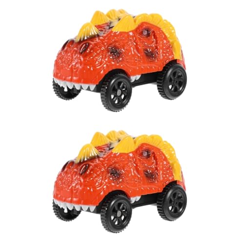 BCOATH 2St Dinosaurier-Auto Kinder elektrofahrzeuge Elektro-LKW für Kinder RC-Spielzeug interaktives Spielzeug Kinder puppenwagen Autospielzeug für Kinder Spielzeug-Rennwagen Abs Orange von BCOATH