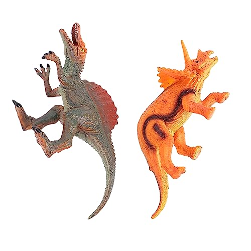 BCOATH 2St Dinosaurier-Modell saurier Spielzeug Dinosaur Toys Tiermodell Dinosaurier-Figur Kinderspielzeug Spielzeuge Solides Dinosaurier-Ornament Dinosaurier-Desktop-Dekoration Gummi von BCOATH