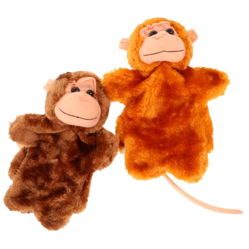 BCOATH 2St Handpuppe Monkey Toy Monkey Spielzeug Tierhandpuppe Handpuppe selber Machen Affenpuppe Spielzeuge Handaffe-Puppe zum Geschichtenerzählen lebensechte Handpuppe PP Baumwolle von BCOATH