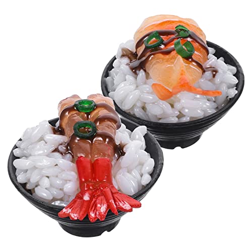 BCOATH 2St Simulierter Sushi-Reis Miniatur-Lebensmittelspielzeug Puppenhaus-Miniaturen Essen Spielzeuge Spielzeug für Kinder jucarii pentru copii DIY-Food-Modell -Requisite PVC von BCOATH