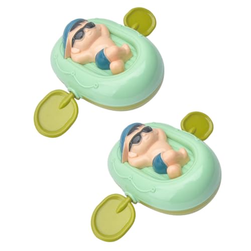 BCOATH 2St Wasserboot Babyspielzeug Badespielzeug für Kleinkinder Babywanne interaktives Spielzeug Badespielzeug für Babys Badewanne Badespielzeug für Kinder lustige Badespielzeuge Green von BCOATH