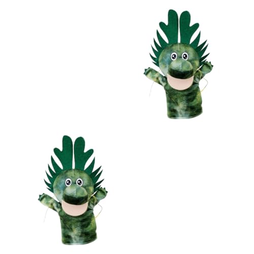 BCOATH 2st Blauer Drache Handpuppe Dinosaurier-handpuppen Drachenpuppe Handpuppen Für Kinder Action-Figuren-Spielzeug Cartoon-plüschtier Plüschtiere Tierpuppen Superweicher Stoff von BCOATH