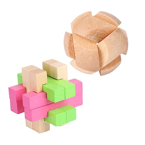 BCOATH 2st Holzspielzeug Für Kinder Gehirn Puzzles Spielzeug Intellektuelles Puzzle-Spielzeug Blockiert Stapelspiele Denksportspielzeug Spielzeuge Kinderspielzeug Kinderbedarf Hölzern von BCOATH