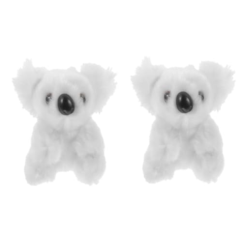 BCOATH 2st Koala-Puppe Spielzeug Stofftierpuppe Ausgestopfter Koala Kuscheltier Koala-stofftier Tierisches Plüschtier Koala-schmuck Cartoon Gefüllter Koala Plüsch-Koala Pp Baumwolle Weiß von BCOATH