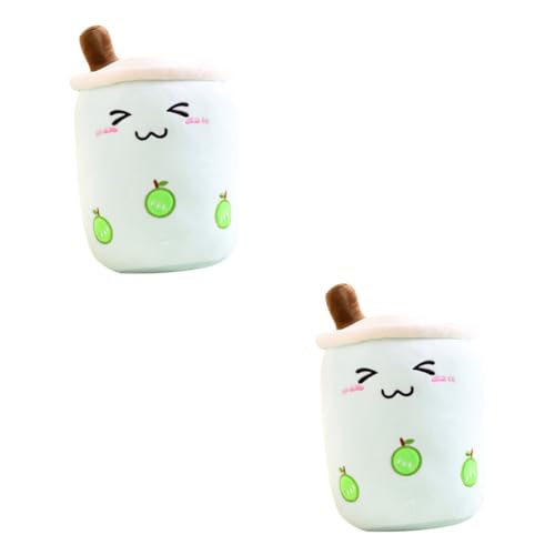 BCOATH 2st Milchtee Puppe Kreatives Dekokissen Milchtee Stofftier Bubble-Tea-Puppe Neuheit Puppenkissen Bubble Tea Cup Geformtes Kissen Neuheit Stofftier Spielzeug Daunen Baumwolle Green von BCOATH