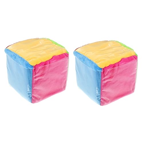 BCOATH Plüschwürfel Jumbo 2st Plüsch Würfel Kognitive Kartenwürfel Würfelspiel-Requisite Würfelspielzeug Für Kinder -würfel-Spielzeug Gefülltes Würfelspielzeug Spielwürfel Spielen Würfel- Stoff von BCOATH